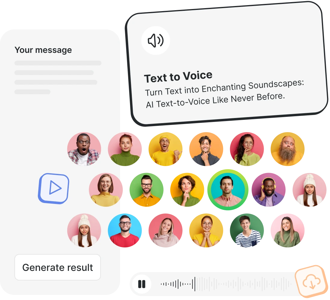Illustration of text being converted into a soundwave